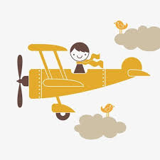 Cartoon Retro Airplane Png And Clipart Airplanes Wall Decals Airplane Wall Cartoon Airplane