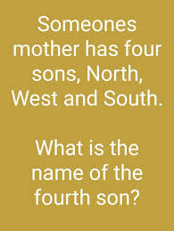 We would like to show you a description here but the site won't allow us. Someones Mother Has Four Sons Whatsapp Riddle Solved See Answer