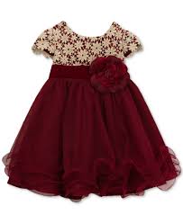 Rare Editions Metallic Crochet Ruffle Dress Baby Girls 0 24 Months Baby Girl Dresses Fancy Dresses Kids Girl Kids Frocks Design