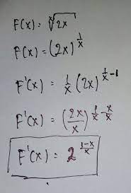 Y = sin x → y' = cos x. Cairlah Turunan Fungsi Dari F X 2x Akar X Brainly Co Id