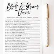 Send the groom questions like who said 'i love you' first? or who is messier? guests guess if the bride answers correctly or not. 4 99