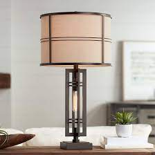 Elias Oil Rubbed Bronze Table Lamp With Night Light 32v47 Lamps Plus In 2021 Industrial Table Lamp Bronze Table Lamp Table Lamps Living Room