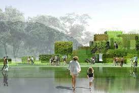 Studio Zhu Pei To Stack Plant Covered Volumes For Outdoor Arts Space In China In 2021 Outdoor Art Space Art Chinese Garden Design