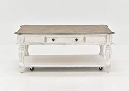 Liberty furniture industries magnolia manor rectangular cocktail table, w52 x d30 x h20, white. Magnolia Manor Coffee Table White Home Furniture Plus Bedding