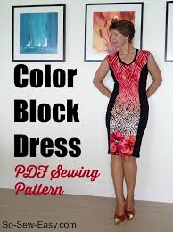 Color Block Dress By Deby Coles Sewing Pattern Color Block Dress Pattern Dress Sewing Patterns Dress Pattern