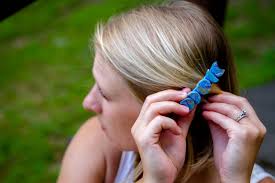 Moon Phase Hair Clip, Blue Polymer Clay Barrettes, Lightweight Barrettes