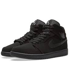 Jordan 1 Black And White Low Cut Triple Black Air Jordan 1 Mid Suede 554724 040 Below Retail Air Jordans Jordan 1 Black Jordan 1 Mid
