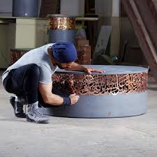 When Avant Garde Meets Arabic Dubai Design Week Islamic Decor Concrete Stool