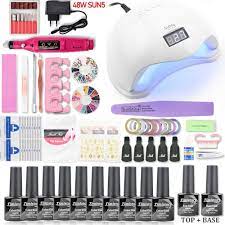 Jewhiteny With Uv Acrylic Kit Led Lamp For Nail Art 10pcs 8ml Uv Gel Nail Polish Set Jewhiteny With Acrylic Lamp Nail 10pcs Kit De Manicura Manicura Kit