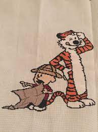 Go cross stitch crazy with our huge selection of free cross stitch patterns! Fo My Freshly Finished Calvin And Hobbes Piece Crossstitch