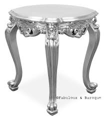 Gryphon Reine Round Side Table Silver Silver Side Table Round Side Table Round Silver Side Table