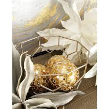Litton Lane 4 In Dia Gold Glass And Pvc Mosaic Decorative Balls Set Of 4 24010 The Home Depot Gold Glass Mosaic Glass Decmode