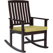 best choice products indoor outdoor home wooden patio rocking chair porch rocker set glider w seat cushion brown green walmart com patio rocking chairs rocking chair porch contemporary patio