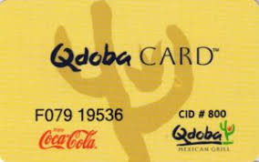Auswahl schenken, auch last minute! Gift Card Qdoba Coca Cola Qdoba United States Of America Qdoba Col Us Qdo 001b