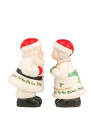 Lenox Holiday Salt Pepper Set Santa Mrs Claus Figurals Salt Pepper Shakers Salt And Pepper Set Lenox