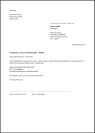 Wann kann der versicherer mir kündigen? Kundigung Fur Lebensversicherung Kostenlos Als Pdf Erstellen