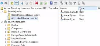 Create a new security group in ad instead, add a user to it and delegate permissions on an ou to the group. 2 Simple Ways To Find All Locked User Accounts In Active Directory Active Directory Pro