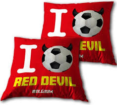 De rode duivels (belgische nationale elftal), zijn voor op het ek 2021 ingedeeld in poule b. Bol Com Belgie Voetbal Sierkussen Bankkussen Rode Duivels 34 X 34 Cm Red Devil Ek Wk Voetbal