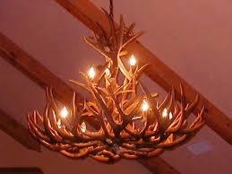 14 Light Mule Deer Antler Chandelier Antler Chandelier Cabin Lighting Western Home Decor