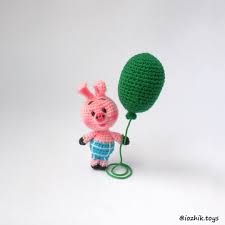 никто не может грустить когда у него есть воздушный шарик Nikto Ne Mozhet Grustit Kogda U Nego Est Vozdushnyj Sharik C Eshyo Odin Kroha Rostikom 42mm S Ushkami 60mm Sharik 33mm Amigurumi Toys Amigurumi Beanie