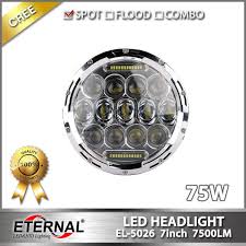 Hi 75w Low 40w Round Headlight Par56 High Power Led Replacement Headlight Dual Sealed Hi Low Beam In Round Led Motorcycle Headlight Offroad Led Headlamp Light