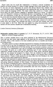 Mathematics teaching: theory in practice, by T. H. F. Brissenden. Pp 171.  £4·50. 1980. ISBN 06-318160-6 (Harper and Row)