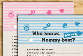 Who Knows Mommy Best Free Printable Baby Shower Game