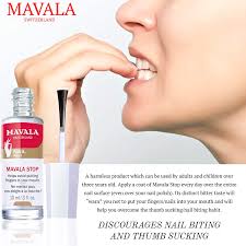 Moreover, one can put physical barriers in order to stop nail biting. Amazon Com Mavala Stop Deterrent Nail Polish Treatment Nail Care To Help Stop Putting Fingers In Your Mouth For Ages 3 0 3 Fl Oz Nail Repair Products Beauty