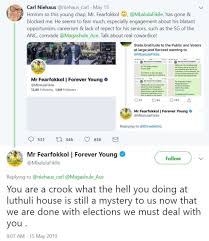 Having a lovely early mother's day breakfast. Mbalula Hanekom And Niehaus Get A Load Of This Outrageous Twitter Fight 2oceansvibe News South African And International News