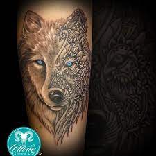 Maybe you would like to learn more about one of these? On The White Side Of The Wolf 39 S Face I Think I 39 D Change The Eye Color Other Then That This Is Absolutely Perfect Wolf Tattoos Animal Tattoos Tattoos
