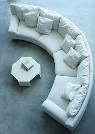 20 Round Couches That Will Steal The Show Curved Sofa Living Room Round Couch Curved Sofa