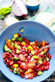 Red Kidney Bean Summer Salad With Feta Recipe Recipes With Kidney Beans Red Kidney Bean Summer Salads
