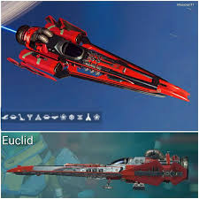T2 Red Chrome Long Nose Fighter Prosperous Vy Keen Euclid Nmscoordinateexchange No Man S Sky Sky Art Sky