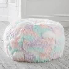 Unicorn Faux Fur Bean Bag Chair In 2020 Bean Bag Chair Fur Bean Bag Faux Fur Bean Bag
