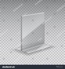 Acrylic Table Tent Card Holder Isolated On Transparent Background Vector Glass Display Stands Clear Pla Acrylic Table Plexus Products Transparent Background