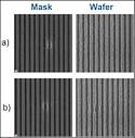 Two mask repairs on 32nm HP patterns with the respective on-wafer ...