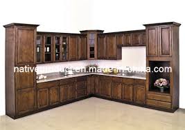 China American Solid Wood Birch Kitchen Cabinet Stained Birch China Kitchen Cabinets Kitchen Furniture