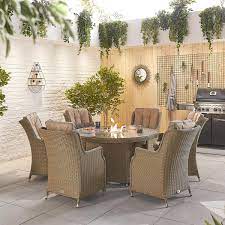 At insideout living, we have a range of styles available to suit all requirements, from garden dining sets to rattan garden sofas you are sure to find. Nova Heritage Thalia Six Seater Round Firepit Set