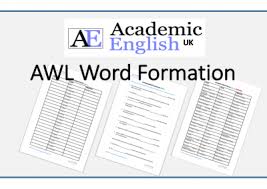 Academic Word Formation Academic English Uk