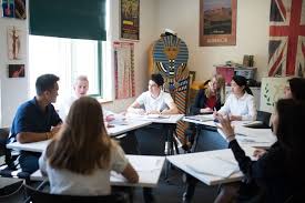 Grade 11 Student Kylie Lee Is Speaking About Participating In Harkness Discussions In Her English Classes At Lak Outdoor Education Private School Communication