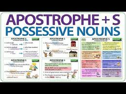 Use s for present tense subject/verb agreement. How To Use The Apostrophe In English With Possessive Nouns In This Esl Lesson You Learn How To Use The Apostrophe S And Whe Possessive Nouns Possessives Nouns