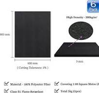 BXI Geluidsabsorberende panelen - 800 x 600 x 9 mm 6 stuks ...