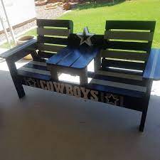 Dallas Cowboy Bench Dallas Cowboys Decor Dallas Cowboys Crafts Dallas Cowboys Room