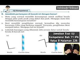 Jawaban Esai Uji Kompetensi Bab 11 Ipa Kelas 8 Halaman 226 Cahaya Dan Alat Optik Youtube