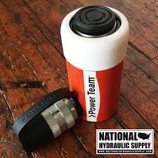 Heavy duty spring return cylinder provides long cycle life and rapid extension of piston. Power Team C102c Single Acting Spring Return Hydraulic Cylinder Ram 10 000 Psi Spx National Hydraulic Supply