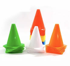 Training Cones Medium 10x Piece Set Colour Options Rugby Training Sport Football Football Training