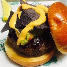The Cinco De Mayo Burger Is Stuffed With Chorizo And Pepper Jack And Topped With Chunky House Guacamole Blue Corn T Mexican Food Recipes Burgers And More Food