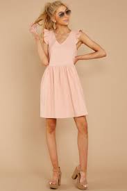 Lovely Pink Ruffled Sundress Short Sleeveless Dress Dress 46 00 Red Dress Boutique Light Pink Dress Short Pink Dress Short Tight Dresses