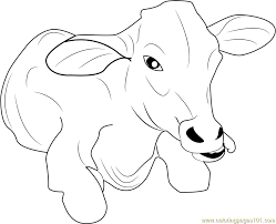 Cow eating grass coloring page at coloring pages theotix. Baby Cow Coloring Page For Kids Free Cow Printable Coloring Pages Online For Kids Coloringpages101 Com Coloring Pages For Kids