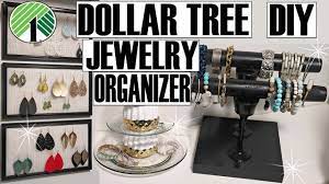 Head over to dollar tree to make a quick tiered wooden bracelet holder. Dollar Tree Jewelry Organizer Diy Youtube